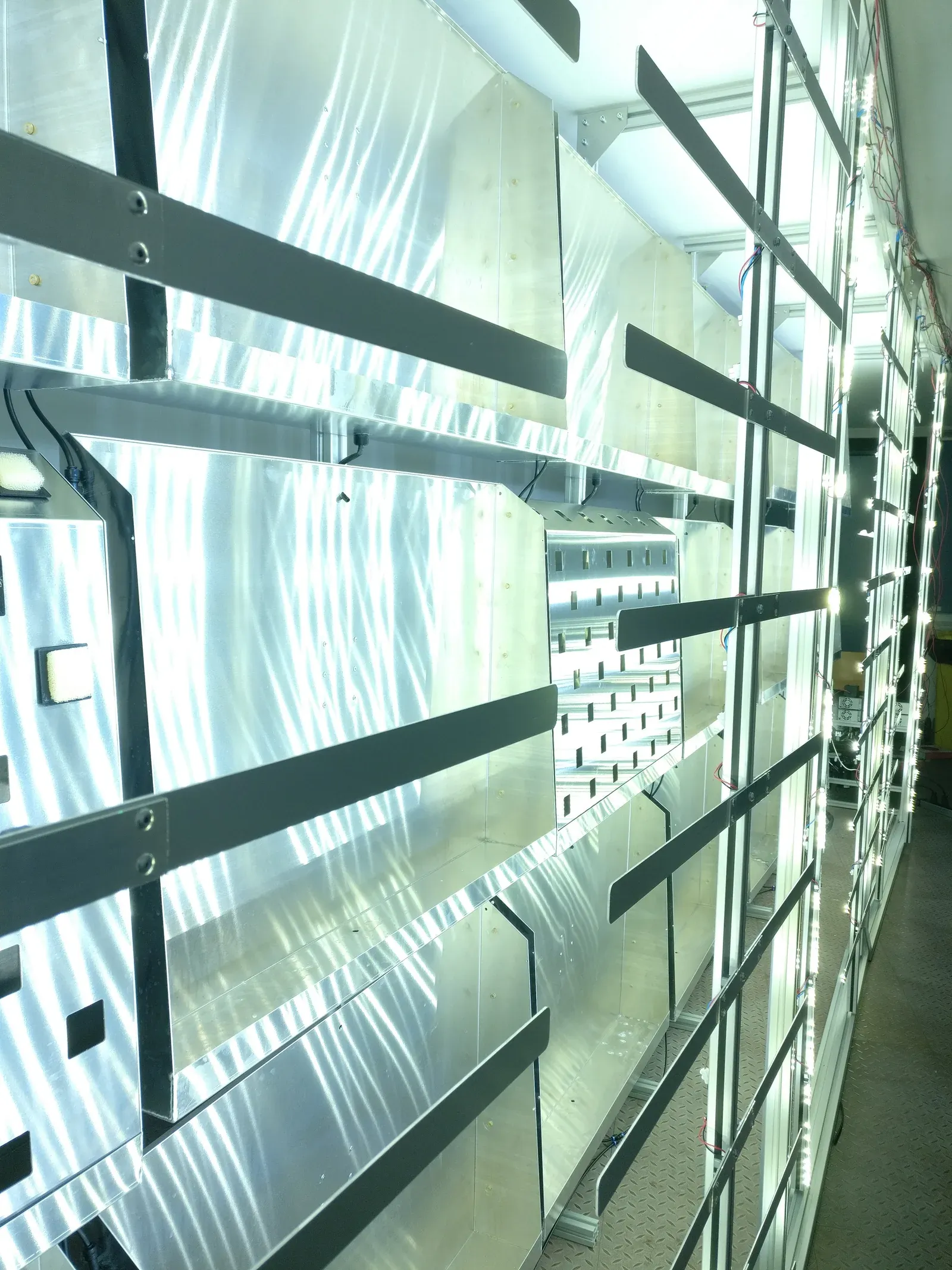Wide view of the full installation